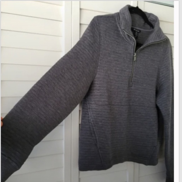 NEW ATHLETA knit Charcoal Sweatshirt Small NWT - Picture 4 of 4